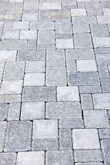 Image showing Interlocking stone driveway