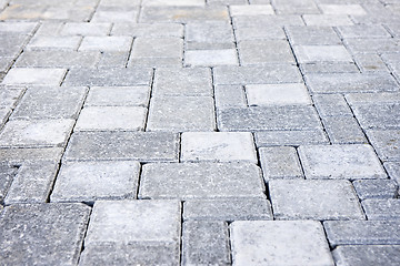 Image showing Interlocking stone driveway