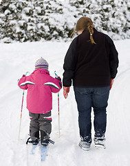 Image showing First time skier