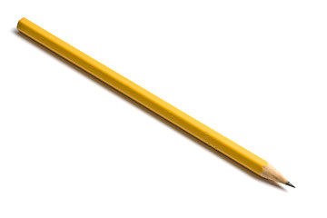 Image showing Yellow pencil isolated on white 