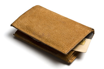 Image showing Yellow leather wallet