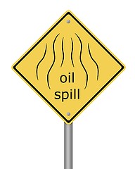 Image showing Warning Sign Oil Spil