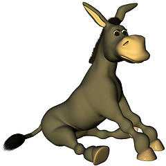 Image showing sitting donkey