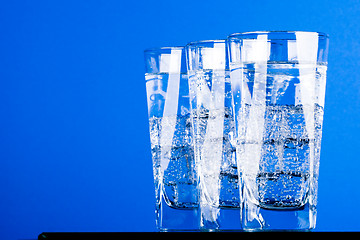 Image showing glasses with cold water