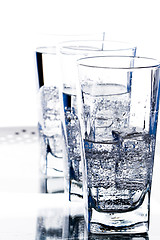 Image showing glasses with cold water