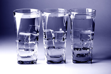 Image showing  glasses with cold water