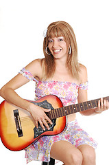 Image showing Brunelle girl with guitar.