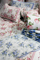 Image showing Floral bedding - home interiors