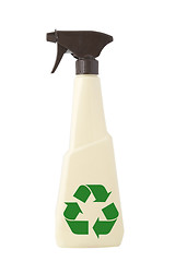 Image showing CLEANING TAN SPRAY and recycling sign