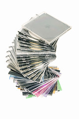 Image showing cd dvd piled up