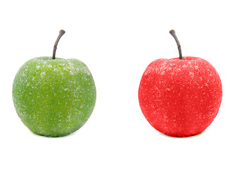 Image showing Fake Green and Red Apples