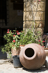 Image showing street scene inside historic architecture lefkosia cyprus