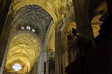 Image showing Interior of Seville cathedral, Spain