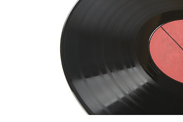 Image showing music vinyl with red label