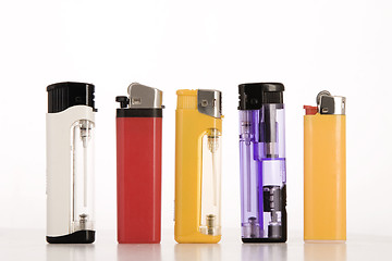 Image showing colored lighters