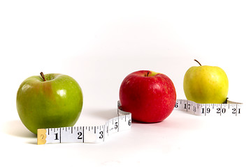 Image showing Slimming through apples