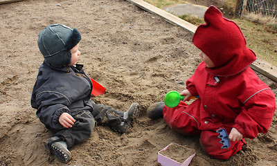 Image showing Children playing in kindergarten