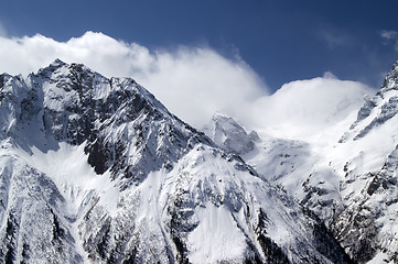 Image showing Mountains in cloud