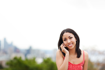 Image showing Woman on the phone