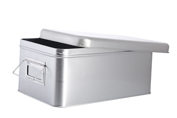 Image showing open silver steel box