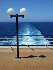 Image showing Passenger Cruise ship stern view