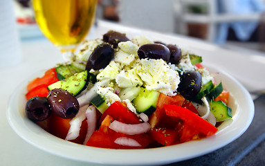 Image showing Close-up of Greek salad