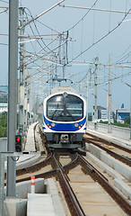 Image showing Elevated Airport Link train  in Bangkok