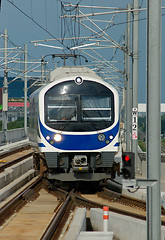 Image showing Elevated Airport Link train  in Bangkok