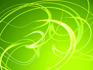 Image showing Abstract green vortex background