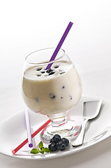 Image showing Blueberry milkshake