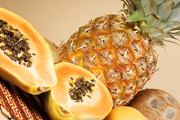 Image showing Mixed tropical fruit