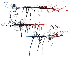 Image showing floral  grunge elements