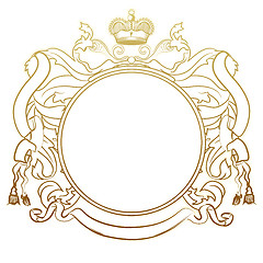 Image showing luxury  heraldic frame