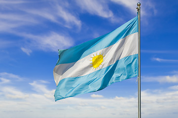 Image showing argentinian flag on a pole