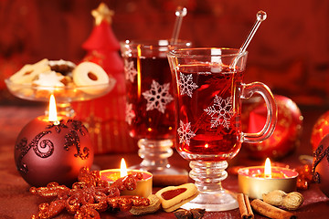 Image showing Hot drink for winter and Christmas