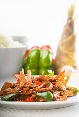 Image showing Chinese beef and vegetables