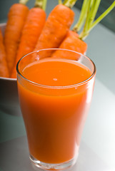 Image showing fresh carrot juice