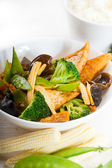 Image showing tofu beancurd and vegetables