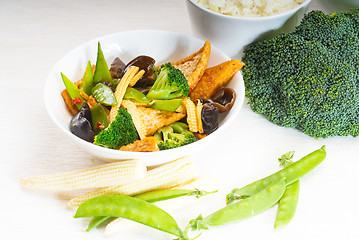 Image showing tofu beancurd and vegetables