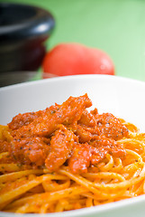 Image showing tomato and chicken pasta