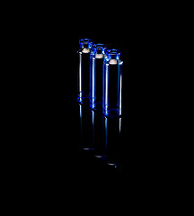 Image showing blue vials