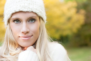 Image showing Beautiful autumn woman