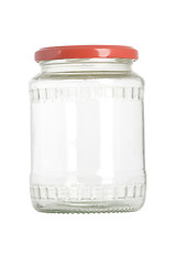 Image showing empty jar with red lid