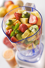 Image showing Fruit in blender