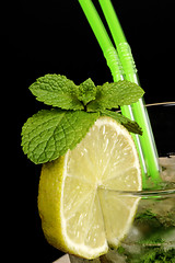 Image showing Close-up of Mojito cocktail