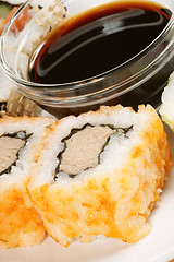 Image showing Close-up of Maki sushi rolls