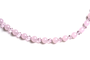 Image showing Beautiful pink string of beads 