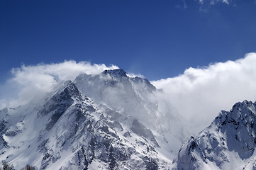 Image showing Caucasus Mountains in cloud