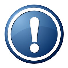 Image showing blue exclamation point button