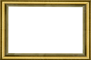 Image showing wooden golden classic frame